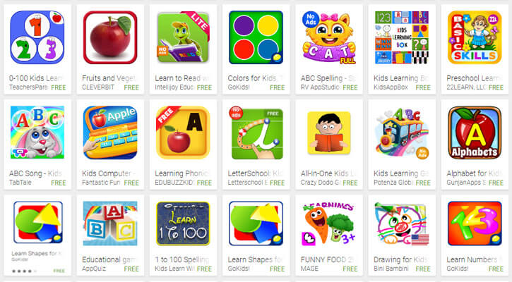 learning apps for kids