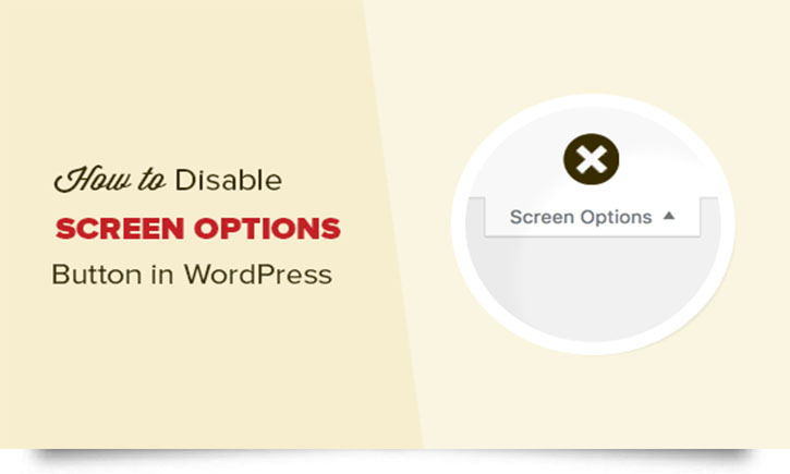 disable screen options