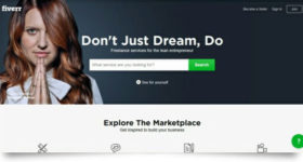 fiverr home page