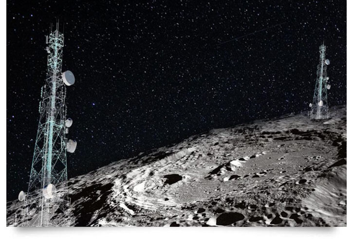 4g network at moon