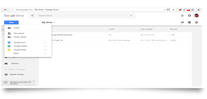 File Uploads in Google Drive