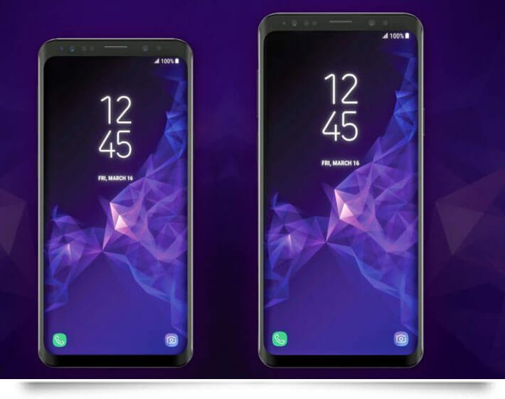 Samsung Galaxy S9 and S9+ Front Image