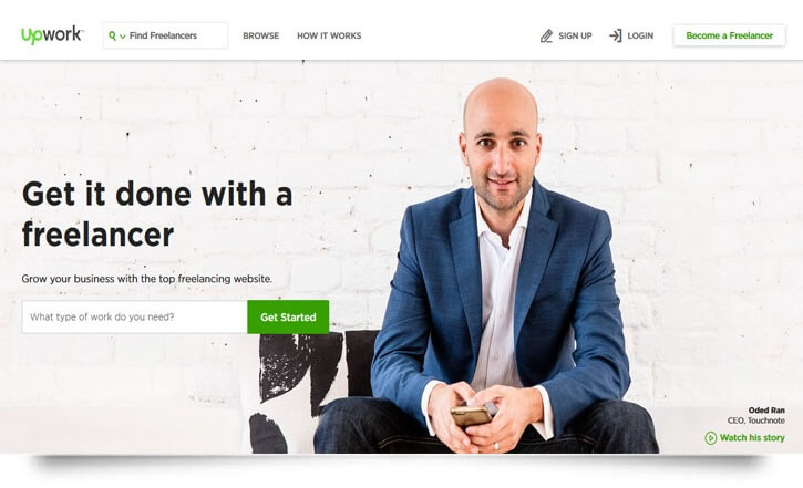 upwork homepage