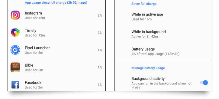 smartphone battery details
