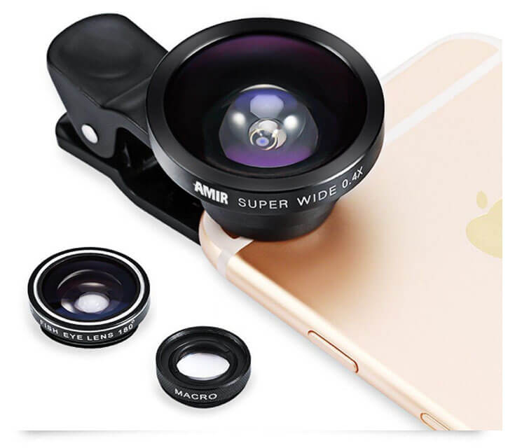 AMIR 3 in 1 Clip on Cell Phone Camera Lens
