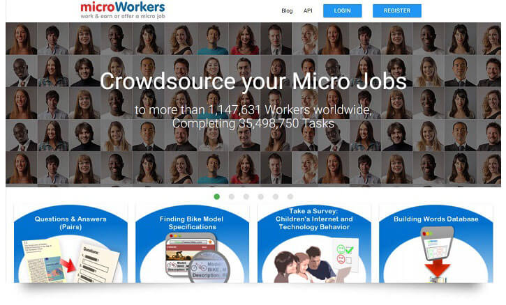 microworkers homepage