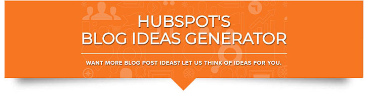 hubspot's blog idea generator