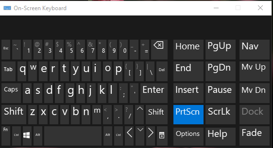print screen without keyboard