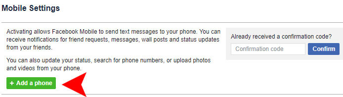 facebook mobile settings