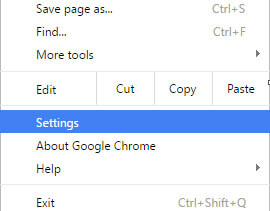 google chrome settings