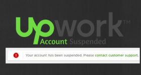 upwork account suspended