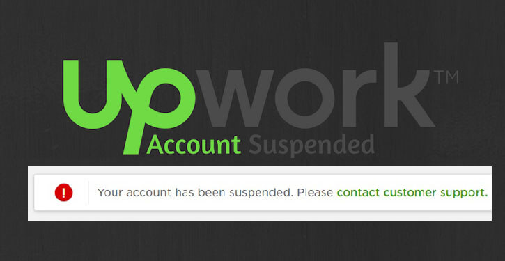 upwork account suspended