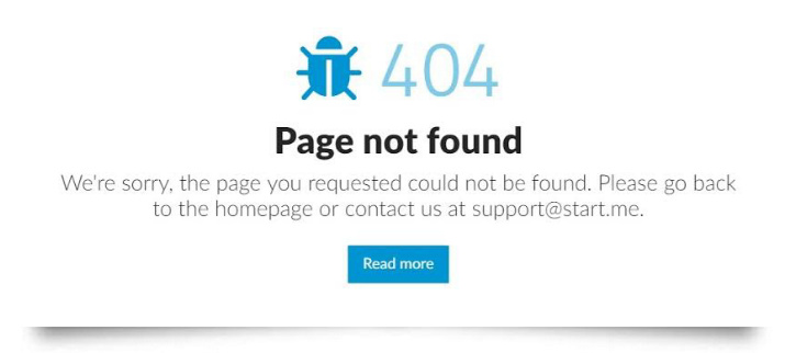 404 not found error page