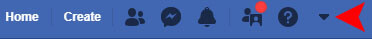 facebook dropdown menu