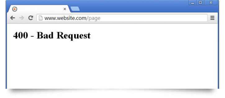 what is 400 bad request error