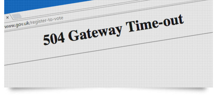 504 gatway timeout error page