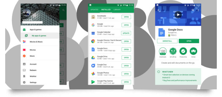 android app uninstall from play store