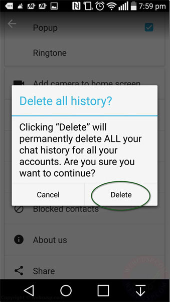 imo chat delete