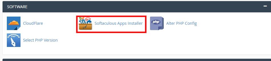 Softaculous app installer